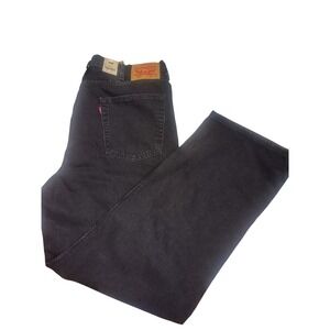 Levis 565 Loose Straight Black Denim Jeans Mens 38x32 NWT Relaxed Fit